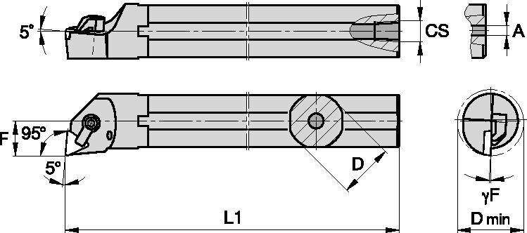 Kendex™ Boring Bars Kendex Positive Inserts
