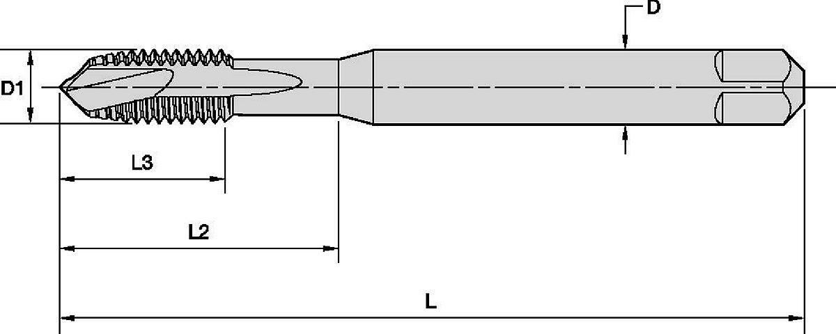 GoTap™ T820 HSS-E Gewindebohrer mit spiralförmigem Anschnitt • Durchgangsbohrungen