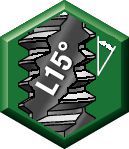 攻丝螺旋角： L15°