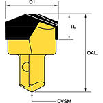 Diámetro de taladrado de 26,2 mm (1-1/32") • Unidad de figura 8