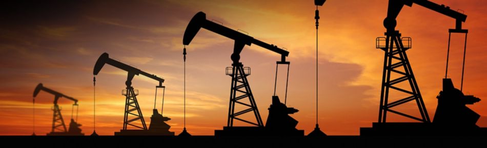 Oil pump oil rig energy industrial machine for petroleum in the sunset background for design