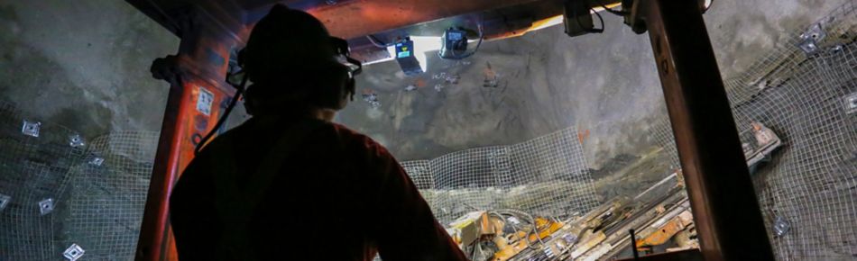 View of open cast gold mine, mining industry