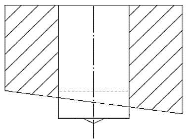 Angled Exit Line Drawing
