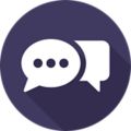 Expert Chat Icon in Purple Circle
