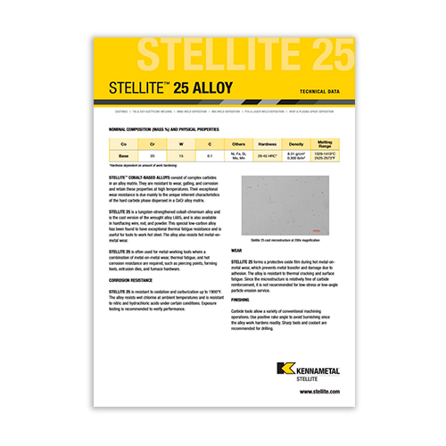 Stellite 25 Alloy – Stellite
