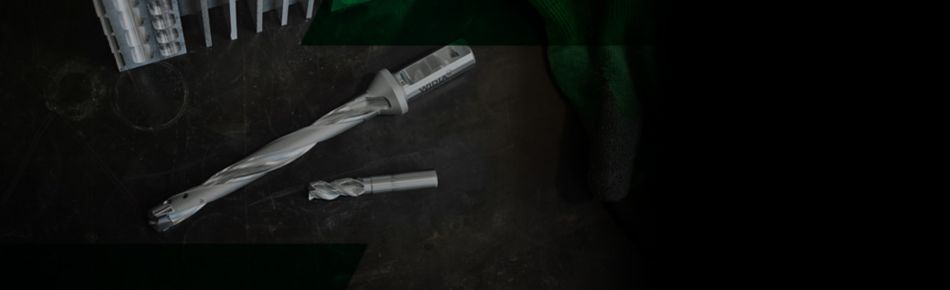 Banner featuring TDMX modular drill and ALUFLASH solid carbide drill