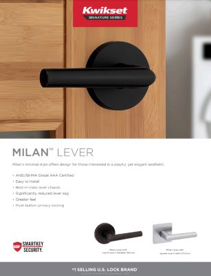 Milan Signature Lever Sell Sheet