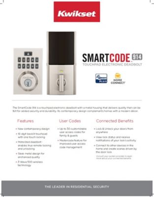 SmartCode 914 Contemporary Sell Sheet