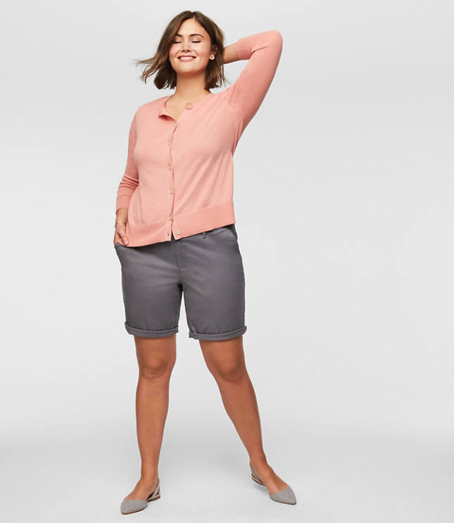 loft bermuda roll shorts