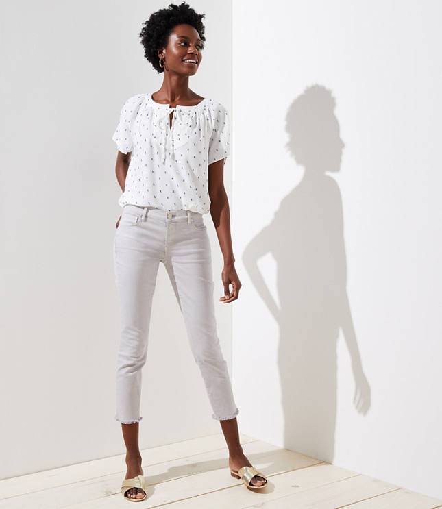 loft modern skinny crop jeans