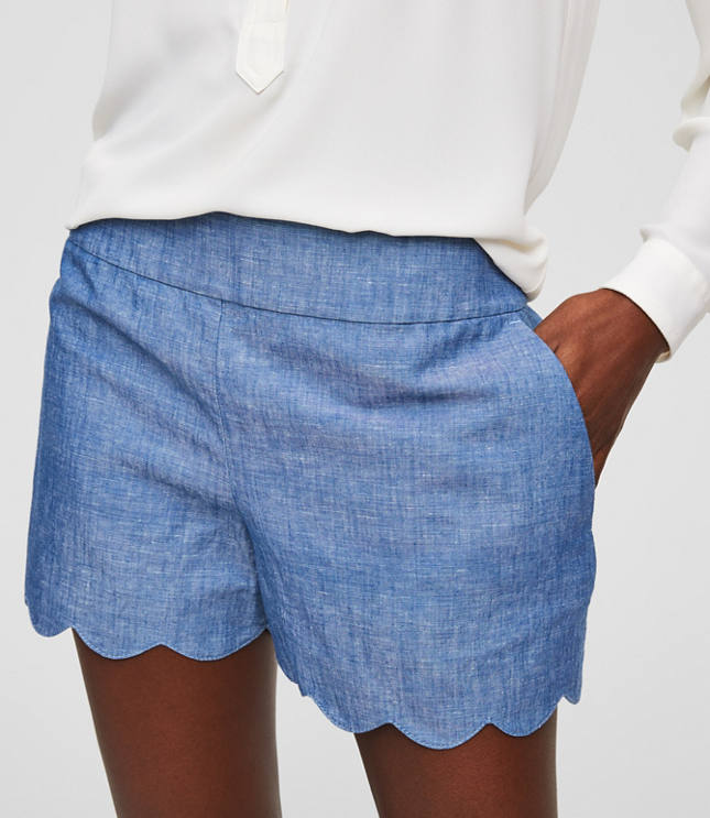 loft chambray shorts