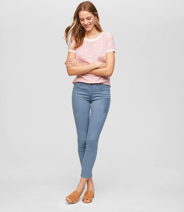 loft modern skinny crop jeans