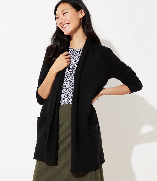 loft black cardigan