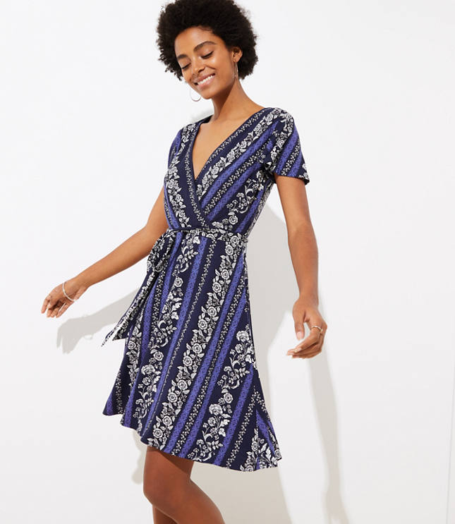 loft vine flutter wrap dress