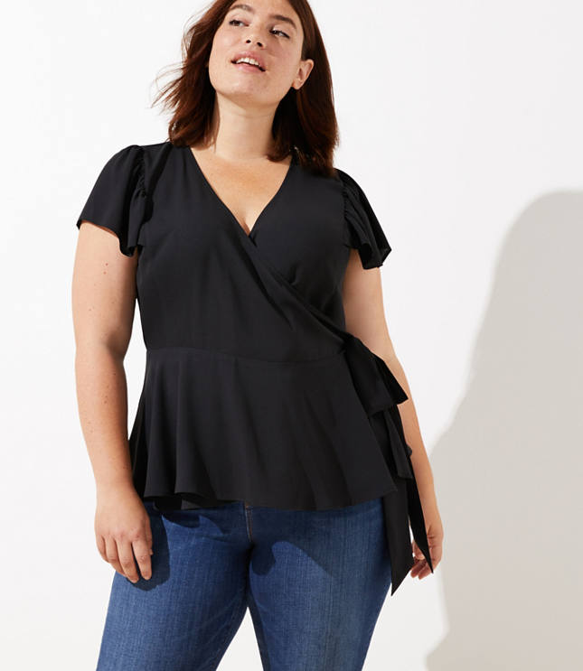 Black Wrap Shirt