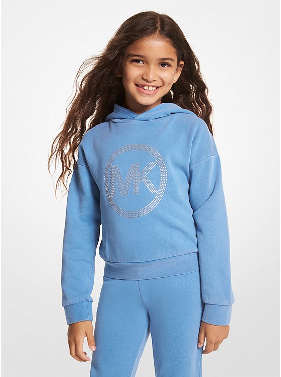 MK 15140 Embellished Logo Cotton Sweatshirt SLATE BLUE