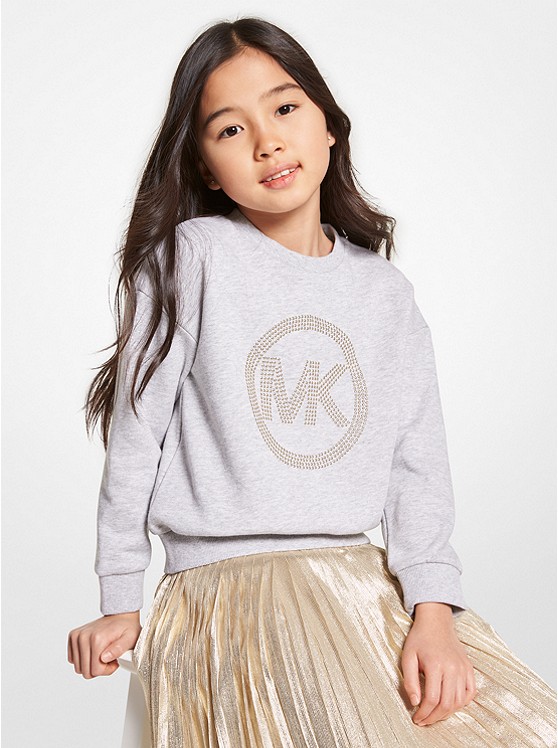 MK 15153 Studded Logo Cotton Sweatshirt GREY