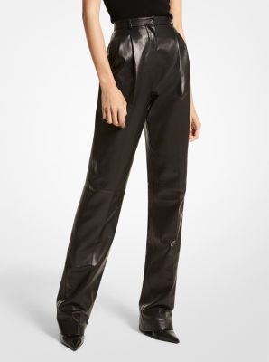 204AKT851 - Mika Plongé Leather Trousers BLACK