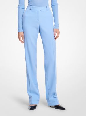 216AKU516 - Carolyn Wool Gabardine Trousers OXFORD BLUE