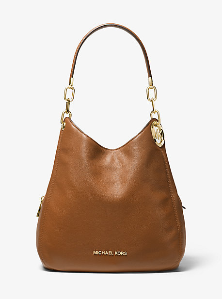 30F0G0LT3L - Lillie Large Pebbled Leather Shoulder Bag LUGGAGE