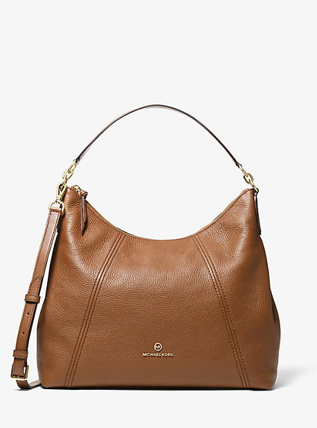 30F1G4SL3L - Sienna Large Pebbled Leather Shoulder Bag LUGGAGE