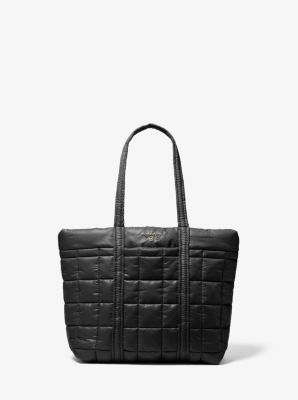 30F1G9ST5B - Stirling Small Quilted Recycled Polyester Tote Bag BLACK