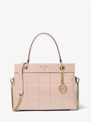 30F1GUSS6L - Susan Medium Quilted Leather Satchel SOFT PINK