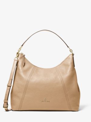 30F1L4SL3L - Sienna Large Pebbled Leather Shoulder Bag CAMEL