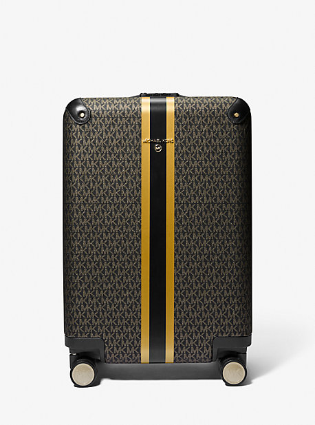30F2GTFT5M - Metallic Logo Stripe Suitcase BLACK/GOLD