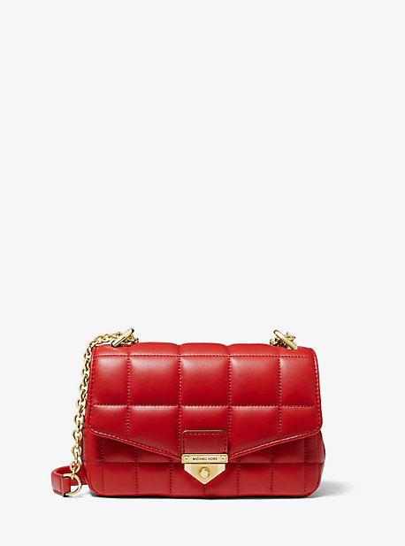 30H0G1SL1T - SoHo Small Quilted Leather Shoulder Bag BRIGHT RED