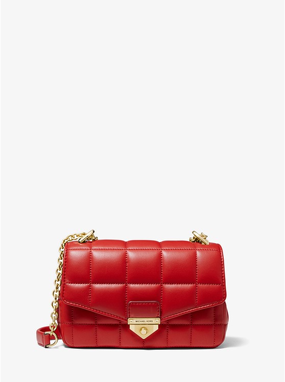 MK 30H0G1SL1T SoHo Small Quilted Leather Shoulder Bag BRIGHT RED