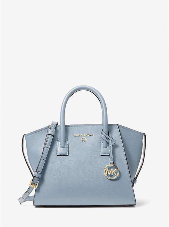 MK 30H1G4VS5L Avril Small Leather Top-Zip Satchel PALE BLUE