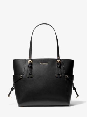 30H1GV6T1L - Voyager Small Leather Tote Bag BLACK