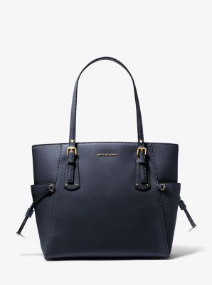 30H1GV6T4T - Voyager Small Saffiano Leather Tote Bag NAVY