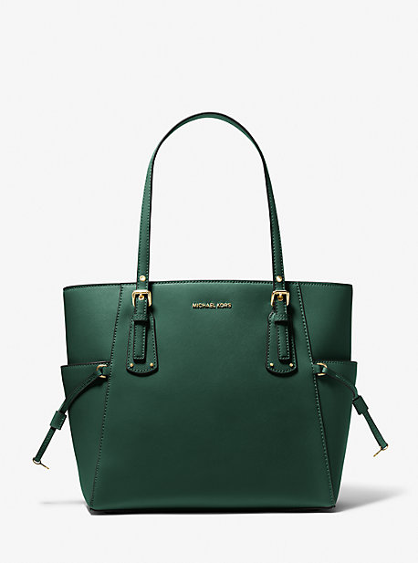 30H1GV6T4T - Voyager Small Saffiano Leather Tote Bag RACING GREEN