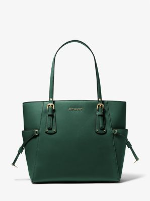 30H1GV6T4T - Voyager Small Saffiano Leather Tote Bag RACING GREEN