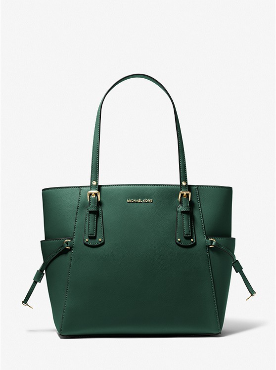MK 30H1GV6T4T Voyager Small Saffiano Leather Tote Bag RACING GREEN
