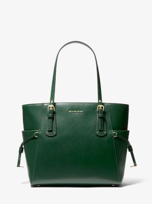 30H1GV6T5L - Voyager Small Leather Tote Bag MOSS