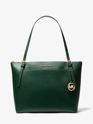30H1GV6T9T - Voyager Large Saffiano Leather Tote Bag RACING GREEN