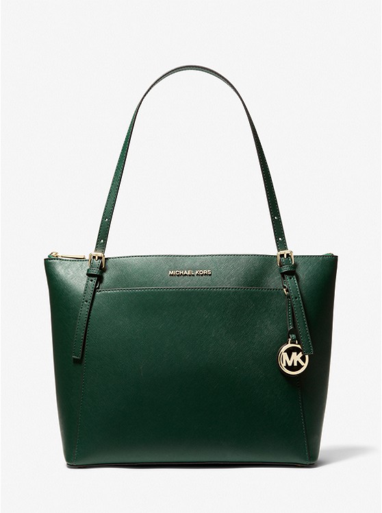 MK 30H1GV6T9T Voyager Large Saffiano Leather Tote Bag RACING GREEN