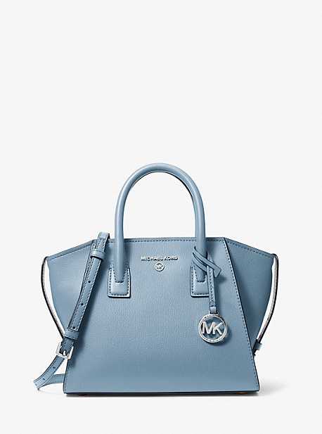 30H1S4VS5L - Avril Small Leather Top-Zip Satchel CHAMBRAY
