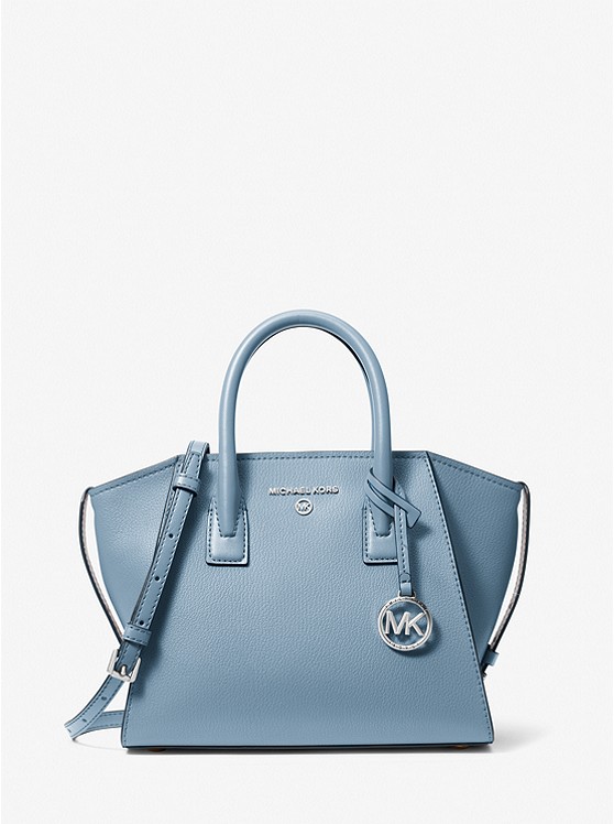 MK 30H1S4VS5L Avril Small Leather Top-Zip Satchel CHAMBRAY