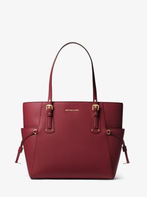 30H7GV6T9L - Voyager Small Crossgrain Leather Tote Bag DK BERRY
