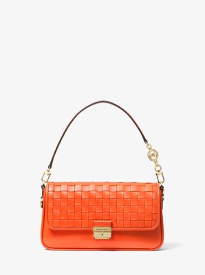 30S1G2BL1T - Bradshaw Small Woven Leather Shoulder Bag  CLEMENTINE