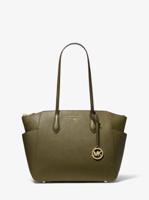 30S2G6AT2L - Marilyn Medium Saffiano Leather Tote Bag OLIVE