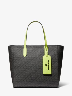 30S2T5ST7B - Sinclair Large Logo Top-Zip Tote Bag LIME