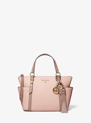 30T0GNXT1T - Sullivan Small Two-Tone Saffiano Leather Top-Zip Tote Bag SFTPINK/FAWN