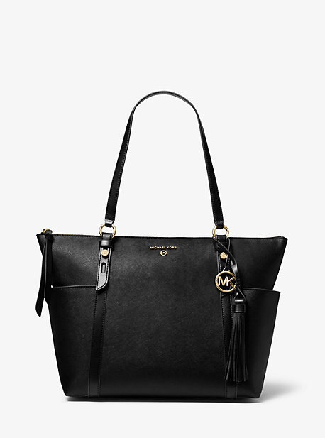 30T0GNXT3L - Sullivan Large Saffiano Leather Top-Zip Tote Bag BLACK
