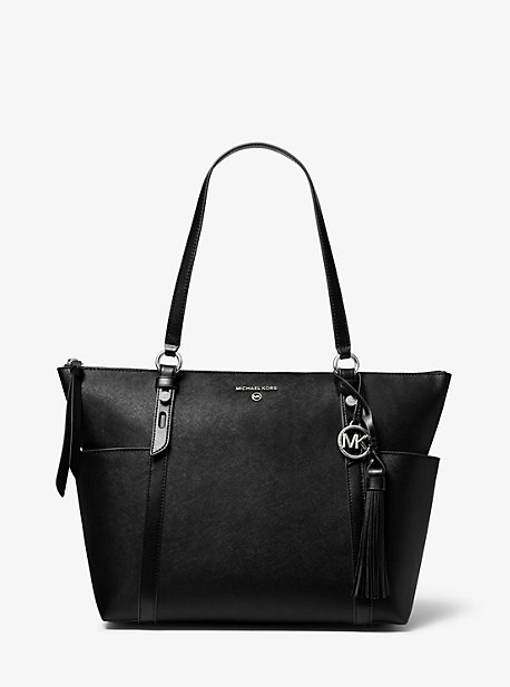 30T0SNXT3L - Sullivan Large Saffiano Leather Top-Zip Tote Bag BLACK