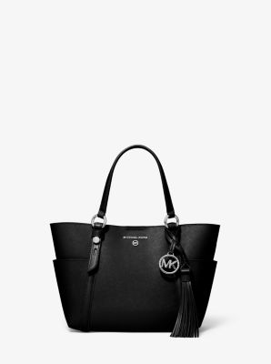 30T0SNXT5U - Sullivan Small Saffiano Leather Tote Bag BLACK/GREY